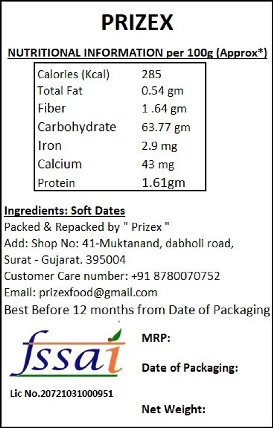 Prizex Soft Dates 500 GM - Image 5