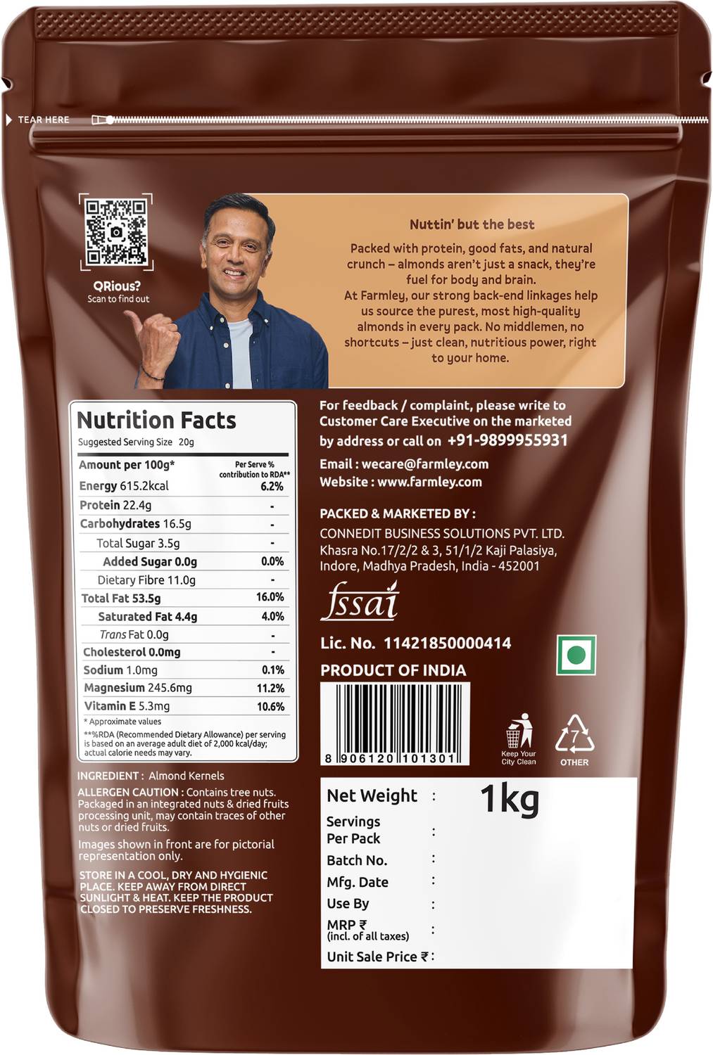 Farmley California Almonds 500g - Image 5