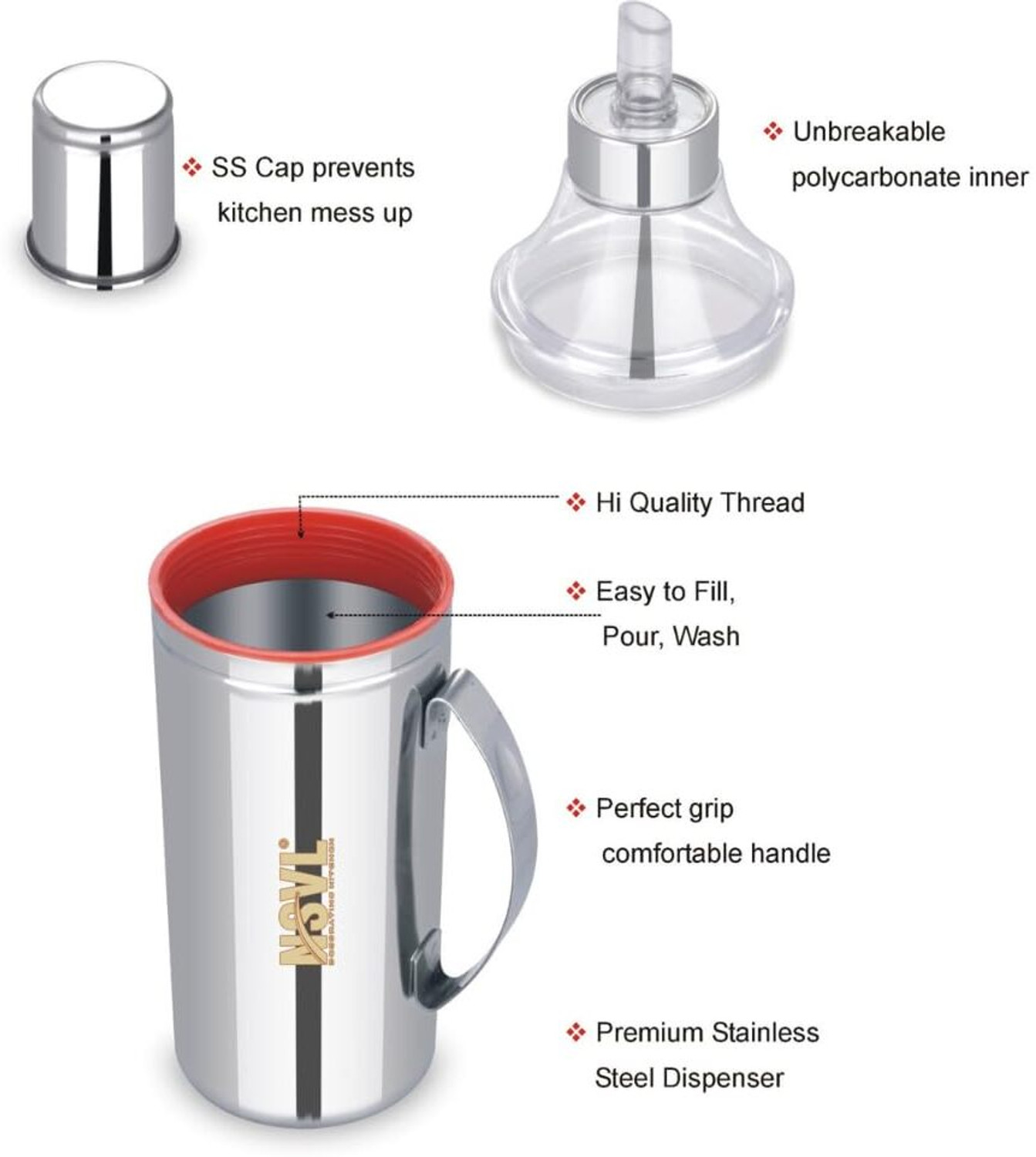 Image of NSVL 1000 ml Cooking Oil Dispenser Set