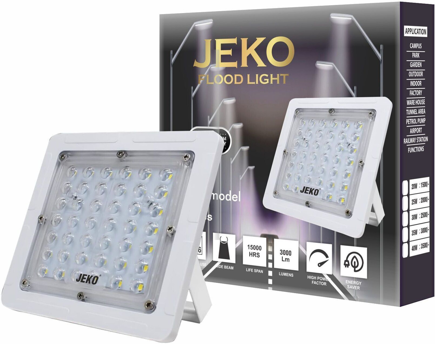 Image of Jeko 25W Led Street Light-Flood Light-Water Led Light Flood Light Outdoor Lamp (White)
