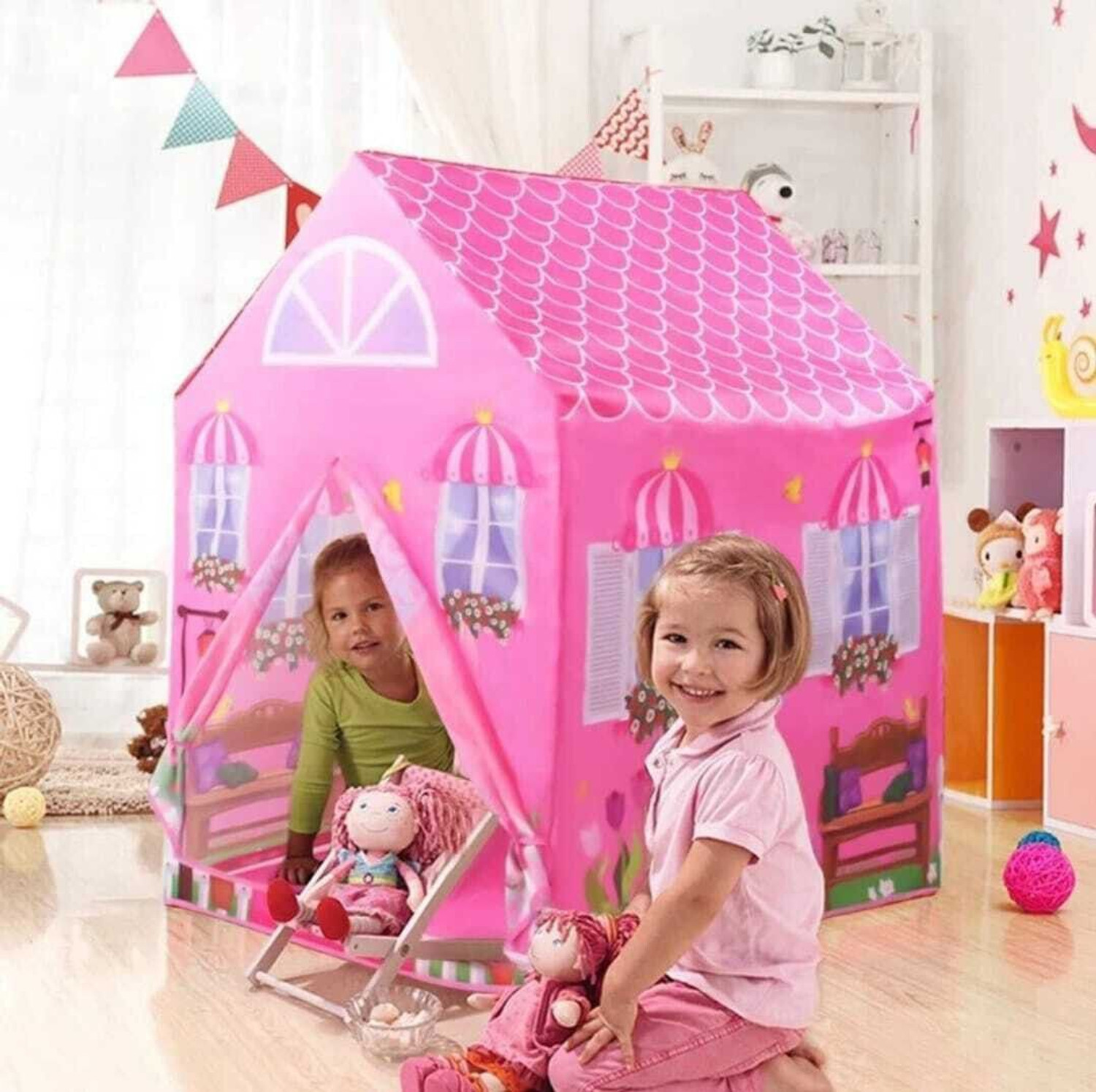 Image of Kindlook Kids Toy house Foldable House Tent Jumbo Size for Kids Boys&Girls 2to8 YearDol15