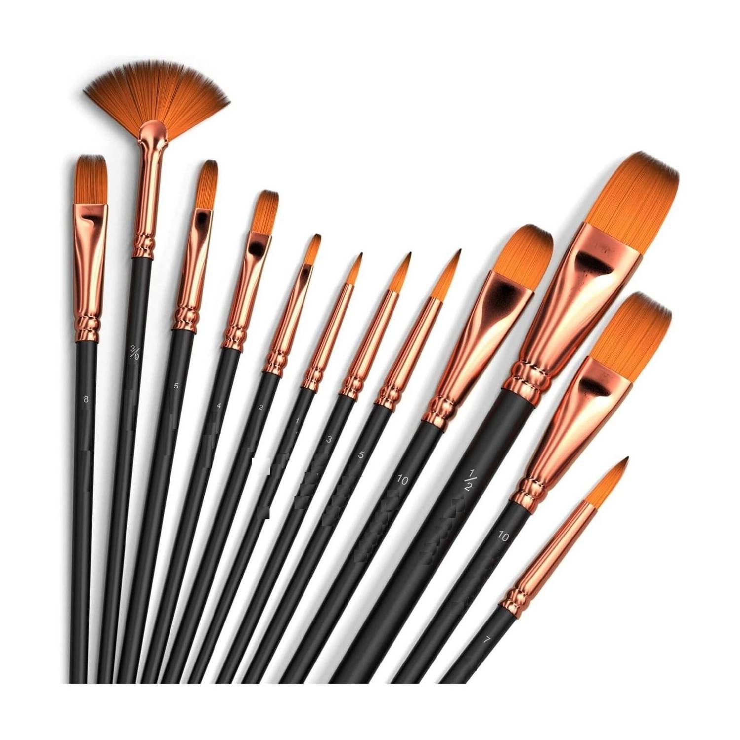 BloomTip Premium Painting Brush Set of 12 PCS for multipurpose painting