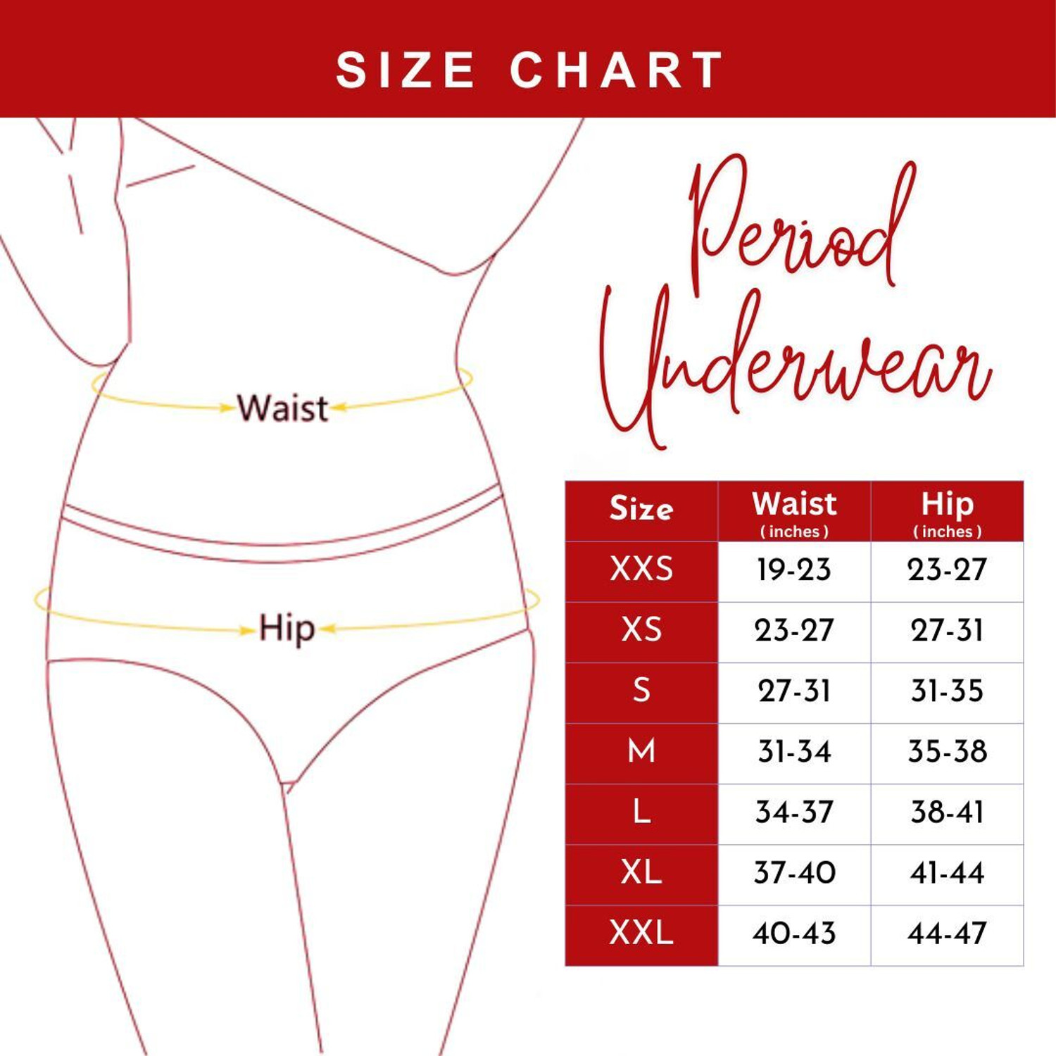 Image of CareDone Women Periods Red Panty