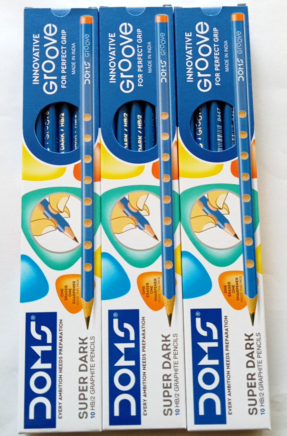 Image of DOMS super dark groove pencil pack 3 Pencil