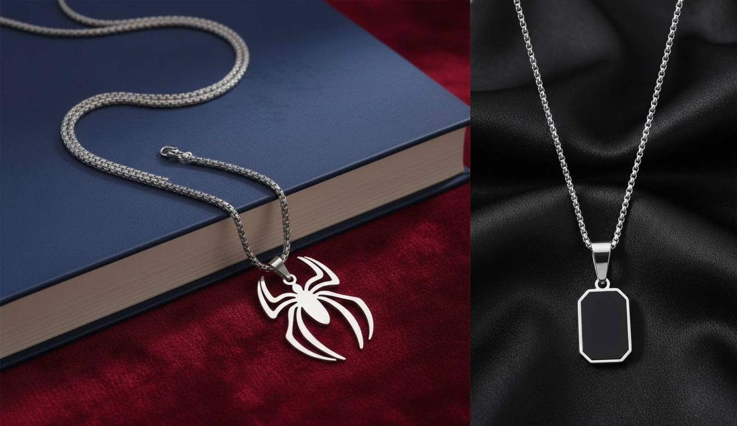 AJPAYONRA High Quality Stainless Steel Chain With Bar Locket For Men Boy Women Girls Stainless Steel Pendant Set