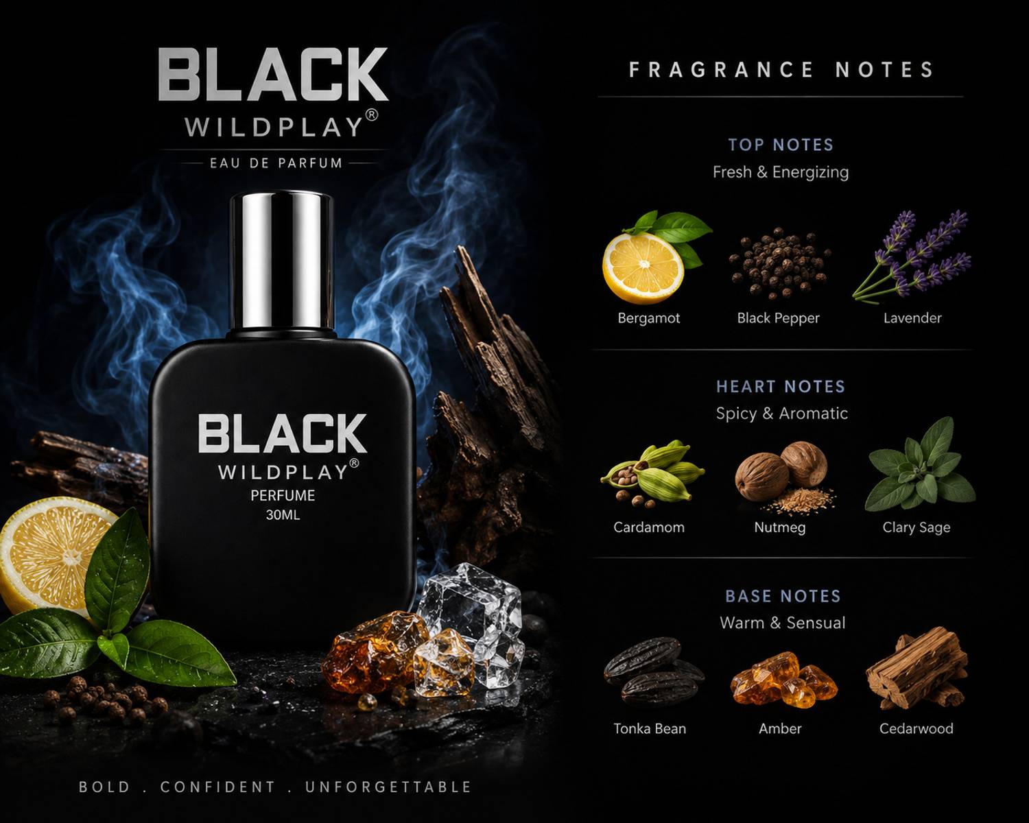 Wildplay Black Apparel Eau de Parfum 30 ml - Image 5