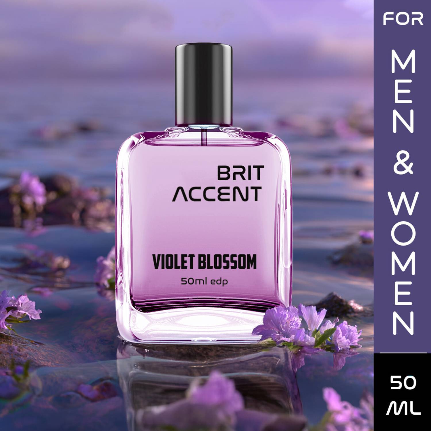 BRIT ACCENT || Violet Blossom || Premium Long-Lasting Fragrance with High Concentration || Eau de Parfum  -  50 ml