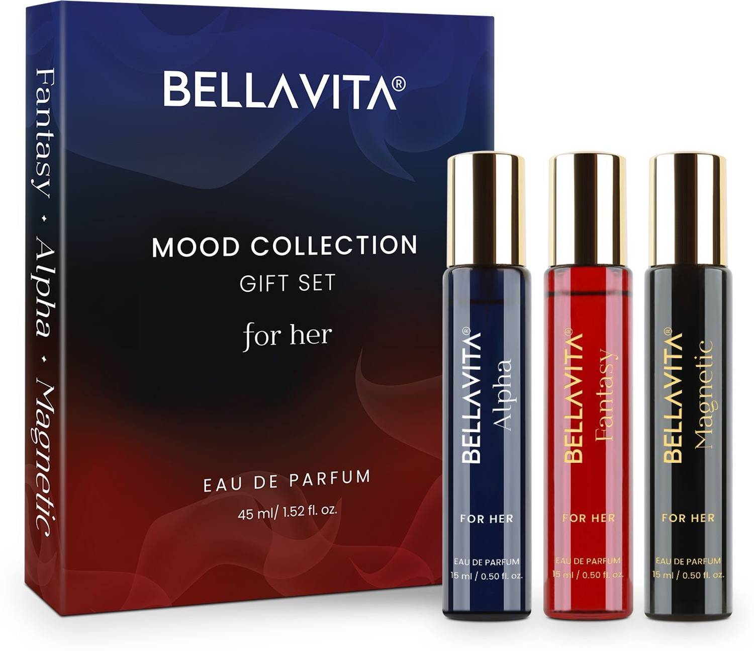 BELLAVITA Mood Collection Perfume Pack of 3 · 15 ml (45 ml total) - Image 1