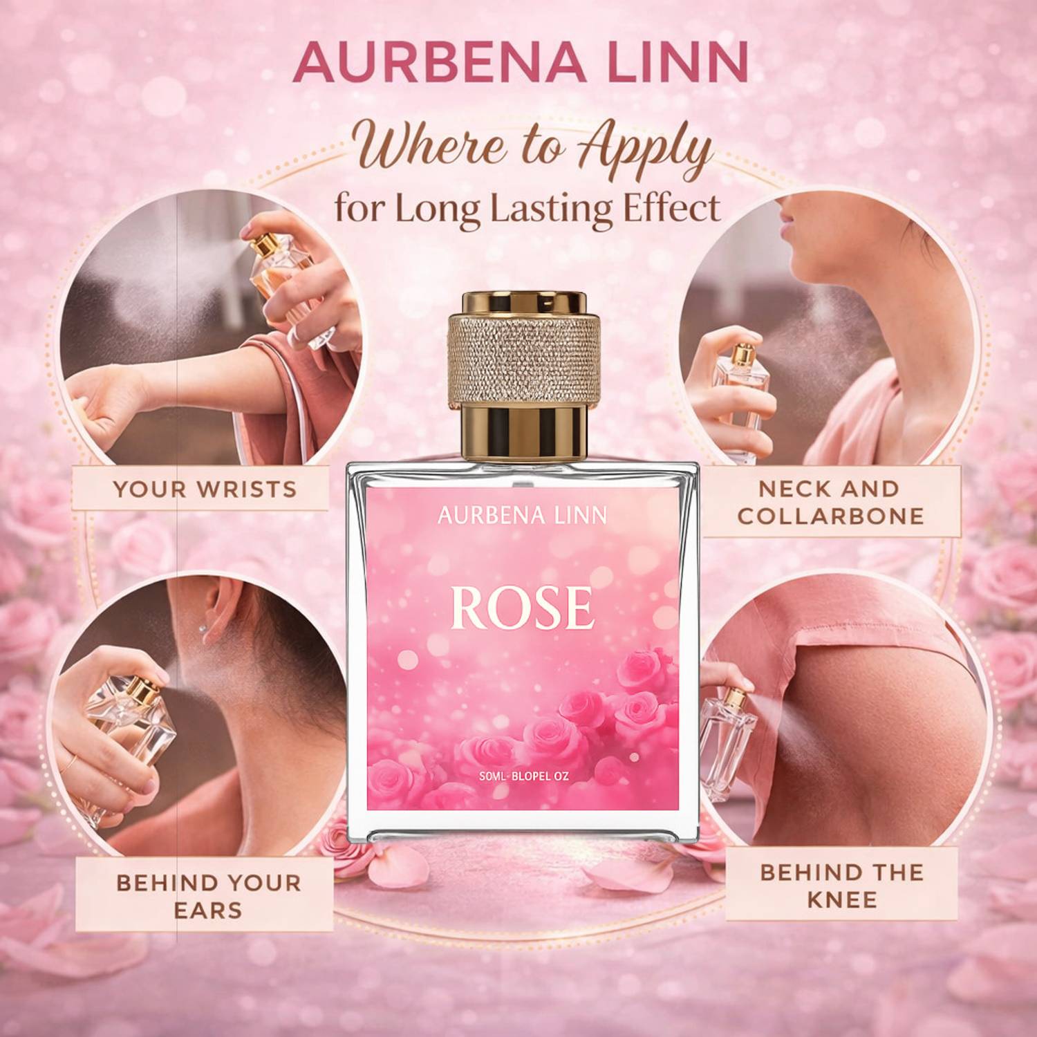 Aurbena Linn Red Rose Perfume 50 ml - Image 4