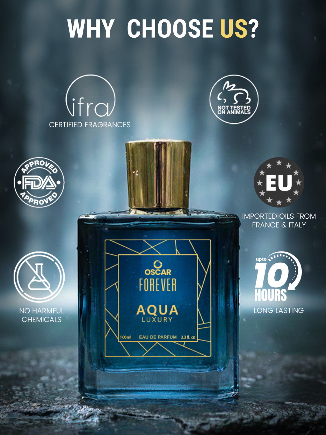 Image of OSCAR Forever Aqua Luxury Premium Perfume Combo | Strong & Long Lasting | Luxury Eau de Parfum - 200 ml