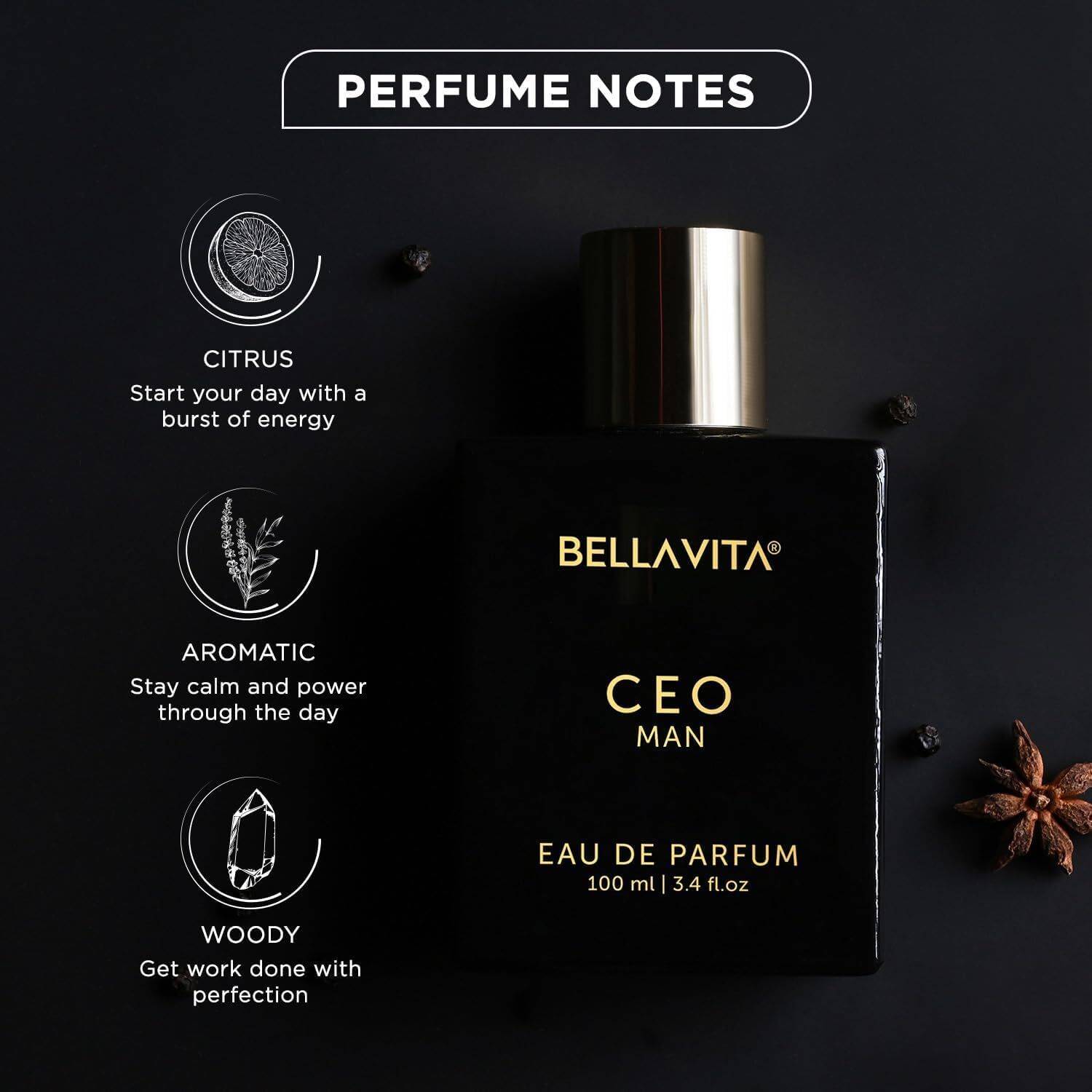 BELLAVITA CEO Man EDP 100 ml + Bright Wonder Bath Soap 100 g Combo - Image 4