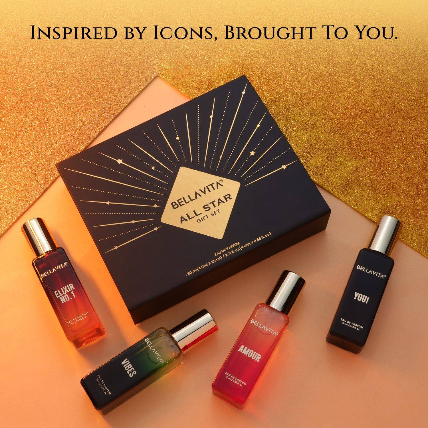 BELLAVITA ALL STAR Perfume Gift Set Pack of 4 · 20 ml (80 ml total) - Image 4
