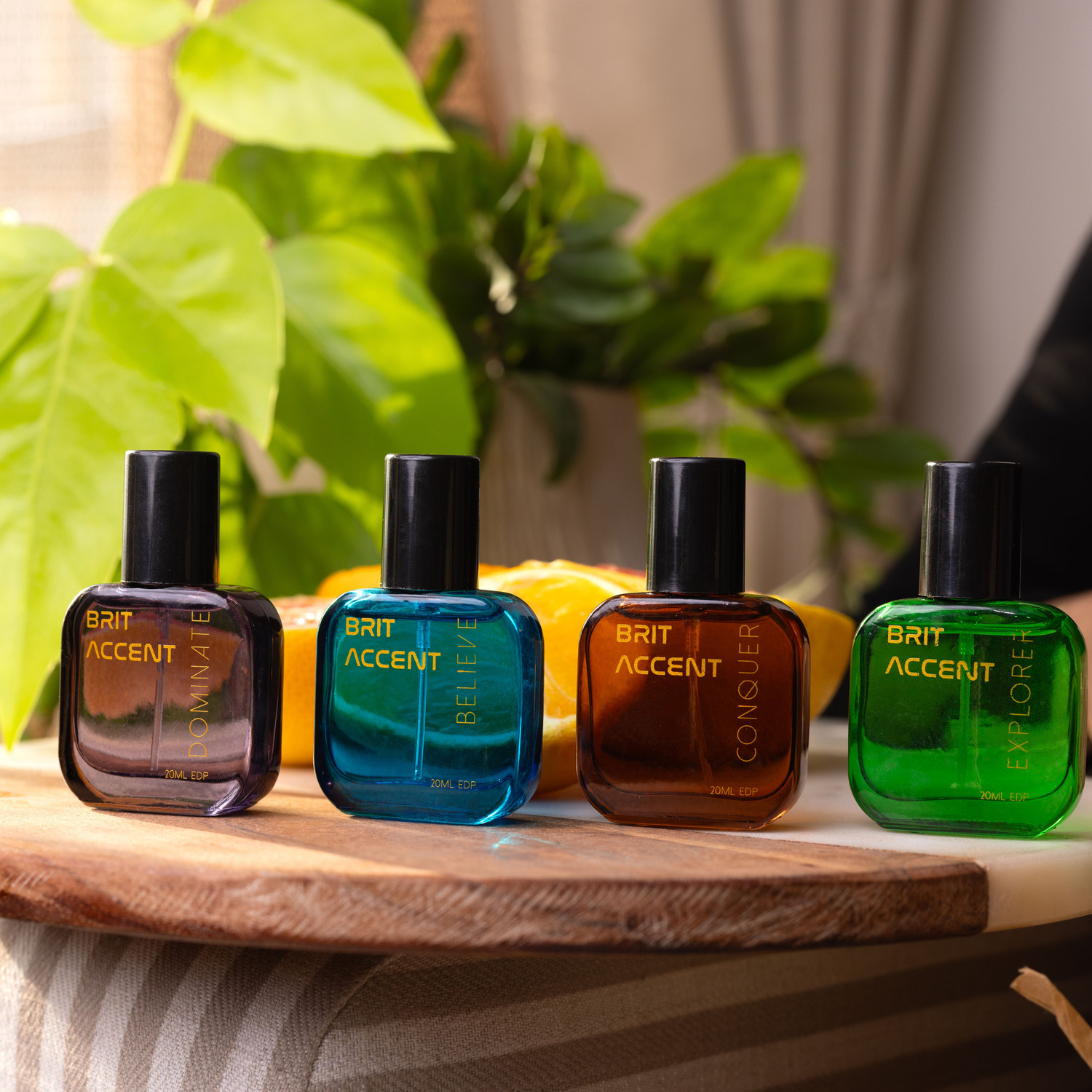 Image of BRIT ACCENT Men's Luxury Parfum Gift Set|4 x 20ml EDP|Believe, Conquer, Dominate, Explorer| Eau de Parfum - 80 ml