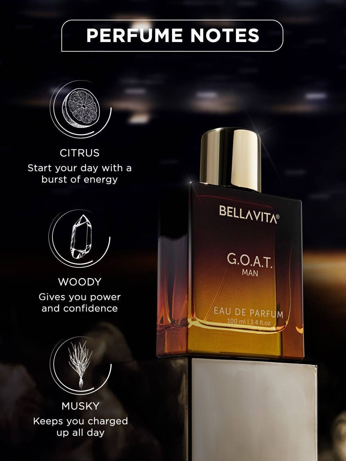 BELLAVITA G.O.A.T Man Perfume 100 ml - Image 4