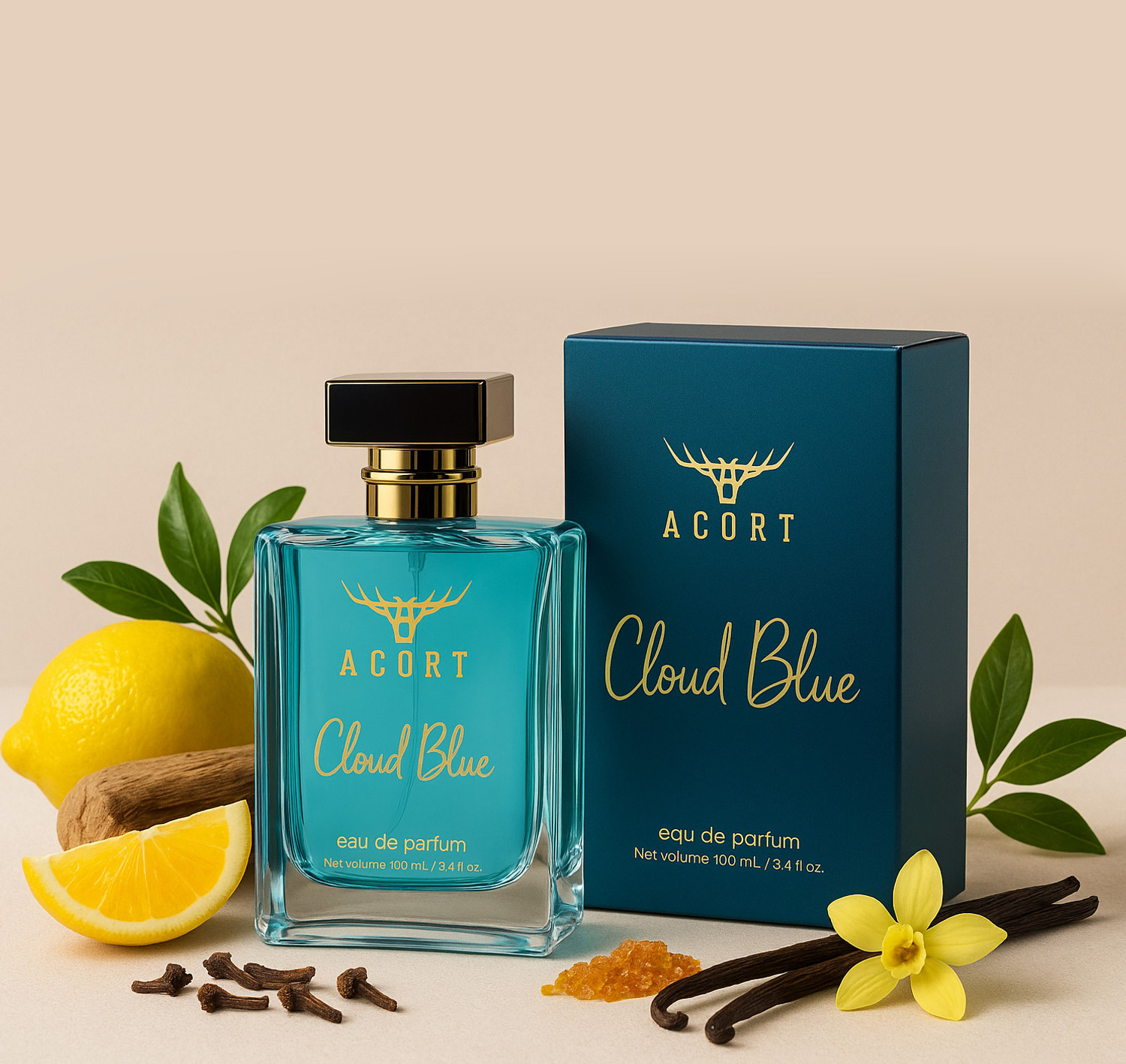 Image of Acort Fresh - Long Lasting Cloud Blue Eau de Parfum - 100 ml