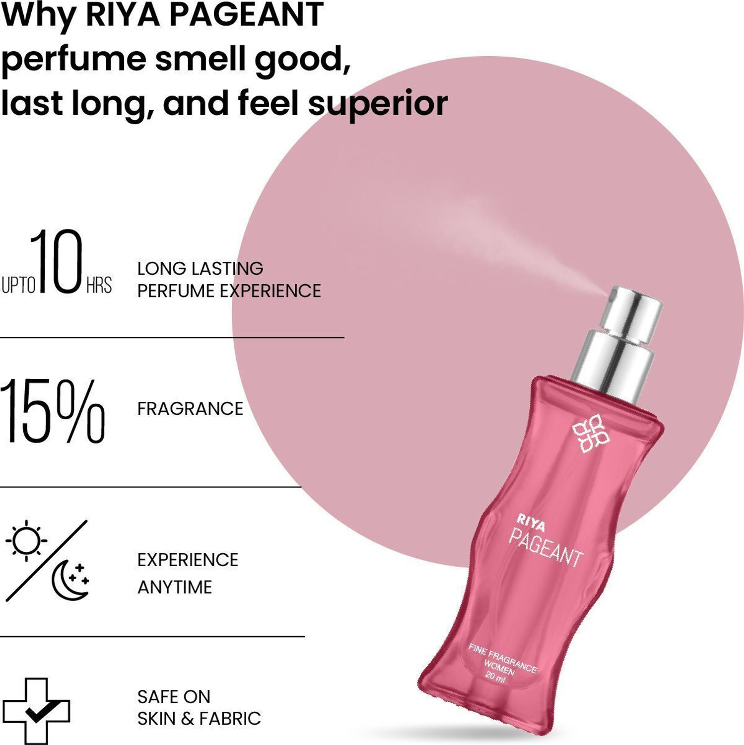 Image of RIYA Honor and Pageant Perfume for Girls| 20 ml Each|Set of 2 |Long Lasting Fragrance Eau de Parfum - 40 ml