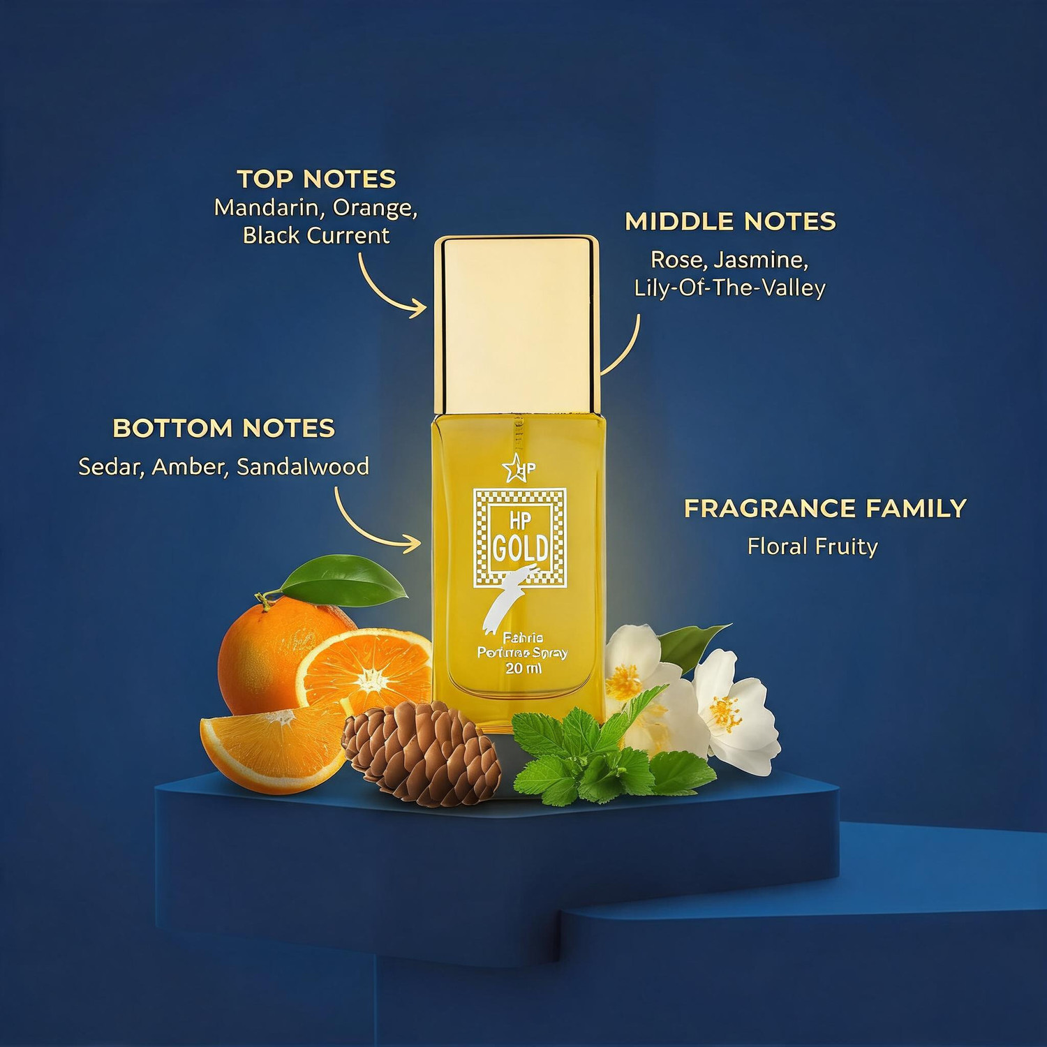 Image of HP Gold Luxurious, Rich Amber| Long-lasting | Best for Special Occasions | Gifting Eau de Parfum - 20 ml