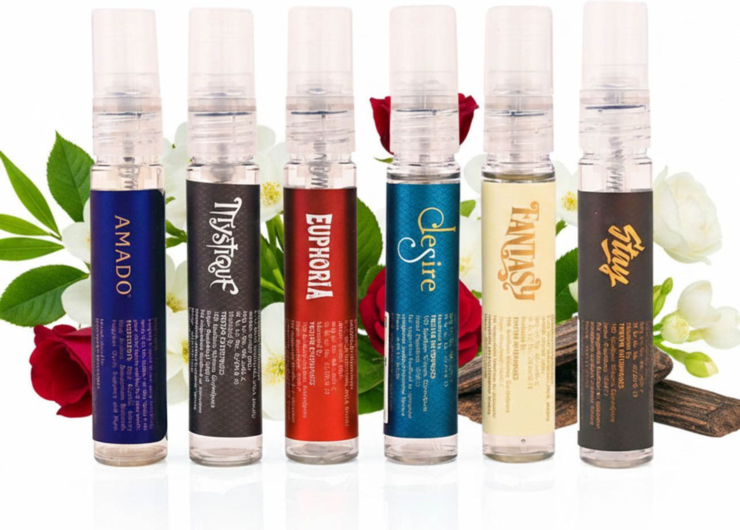 Image of Amado Unique Perfume Collection - Pack of 6 x 10ml | Ideal Gift Set Eau de Parfum - 60 ml