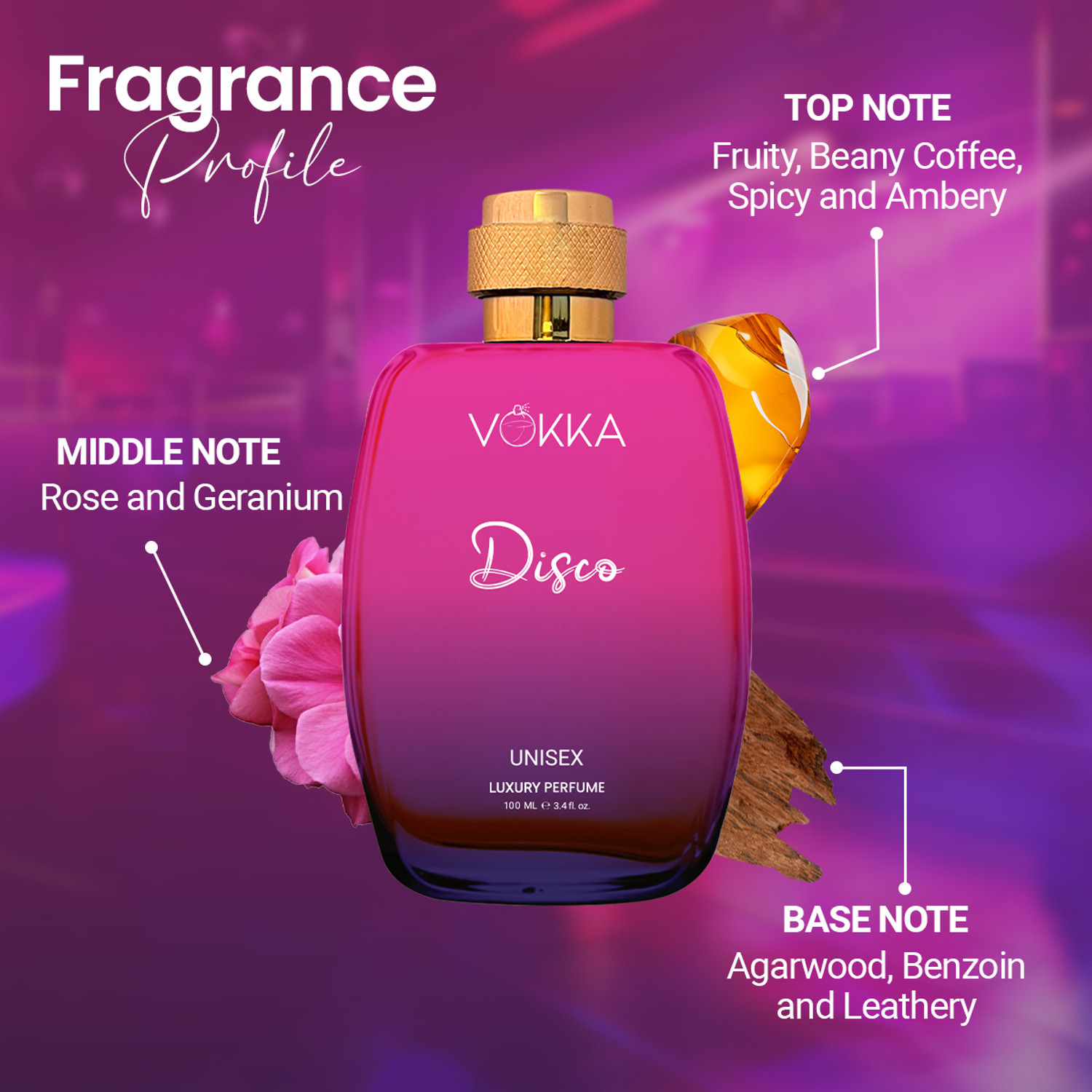 Image of VOKKA Thai Aqua & Disco 100 ml Each Luxury Long Lasting EDP Fragrance For Gift Eau de Parfum - 200 ml