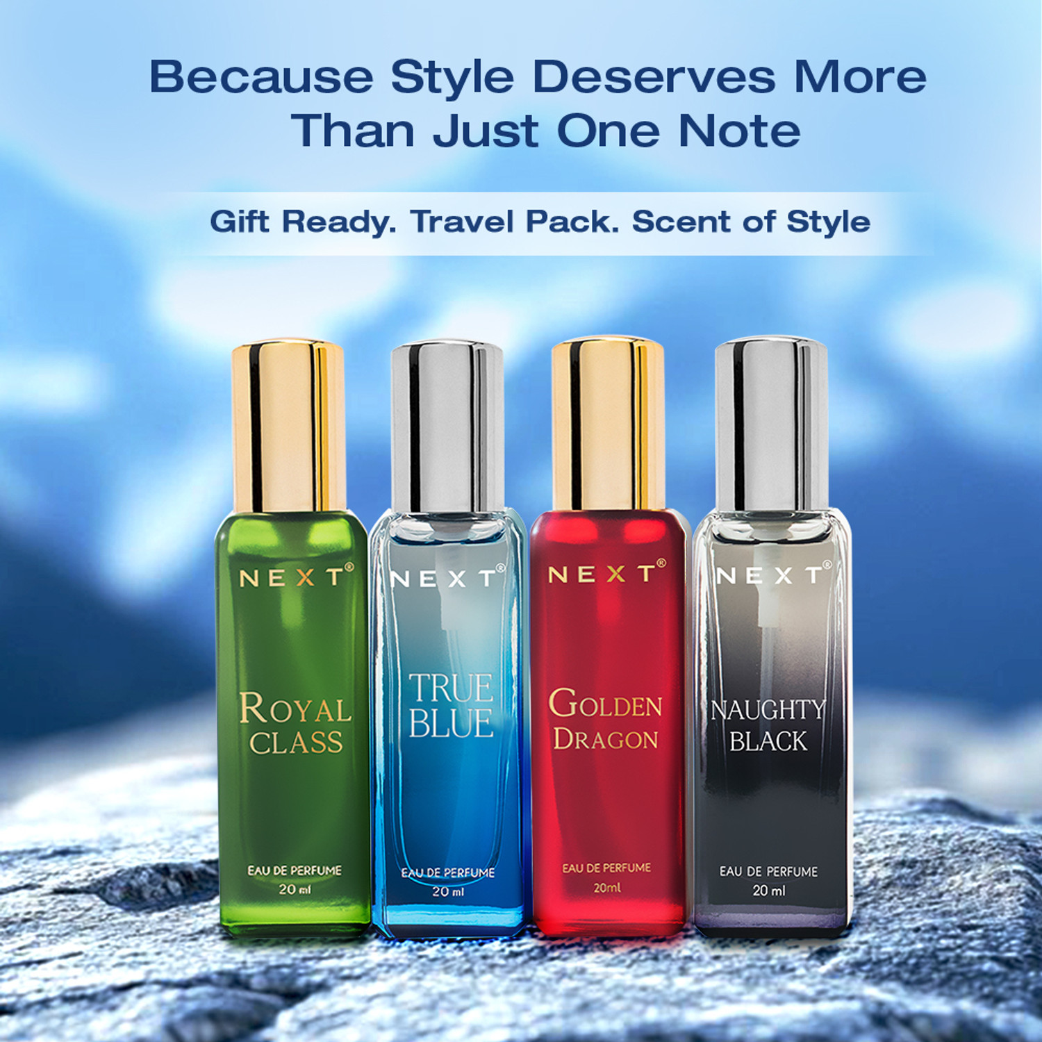 Image of NEXT LUXURY Perfume Fragrances Pack of 4 Eau de Parfum - 80 ml
