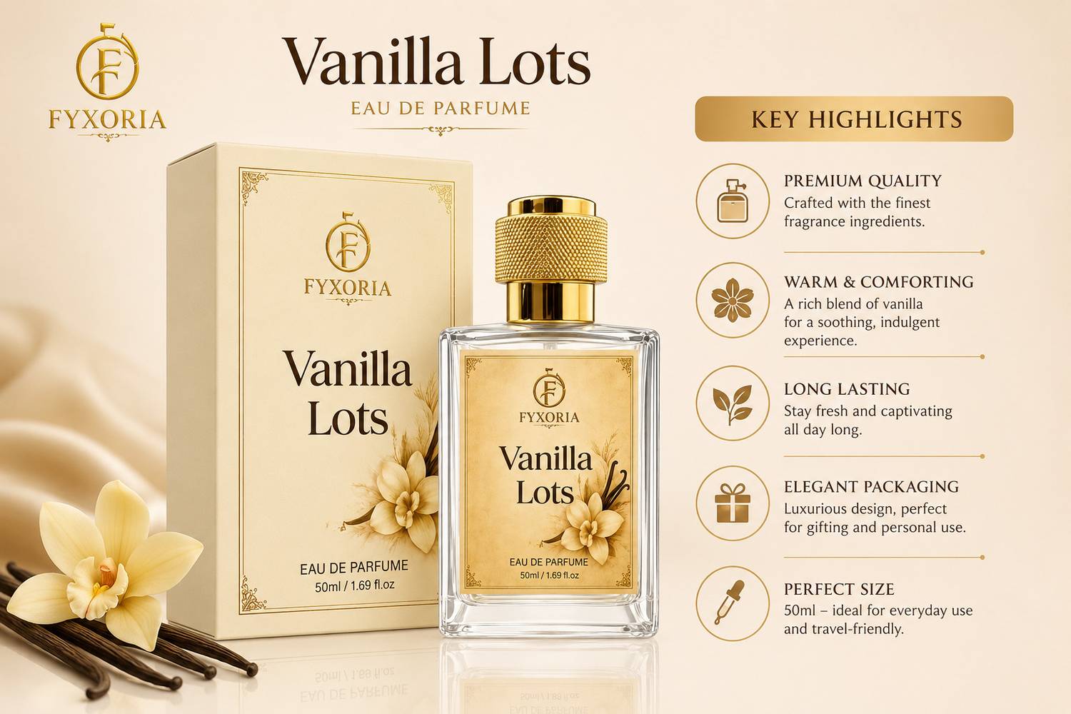 FYXORIA Vanilla Lots 50ml Body Perfume - Image 5