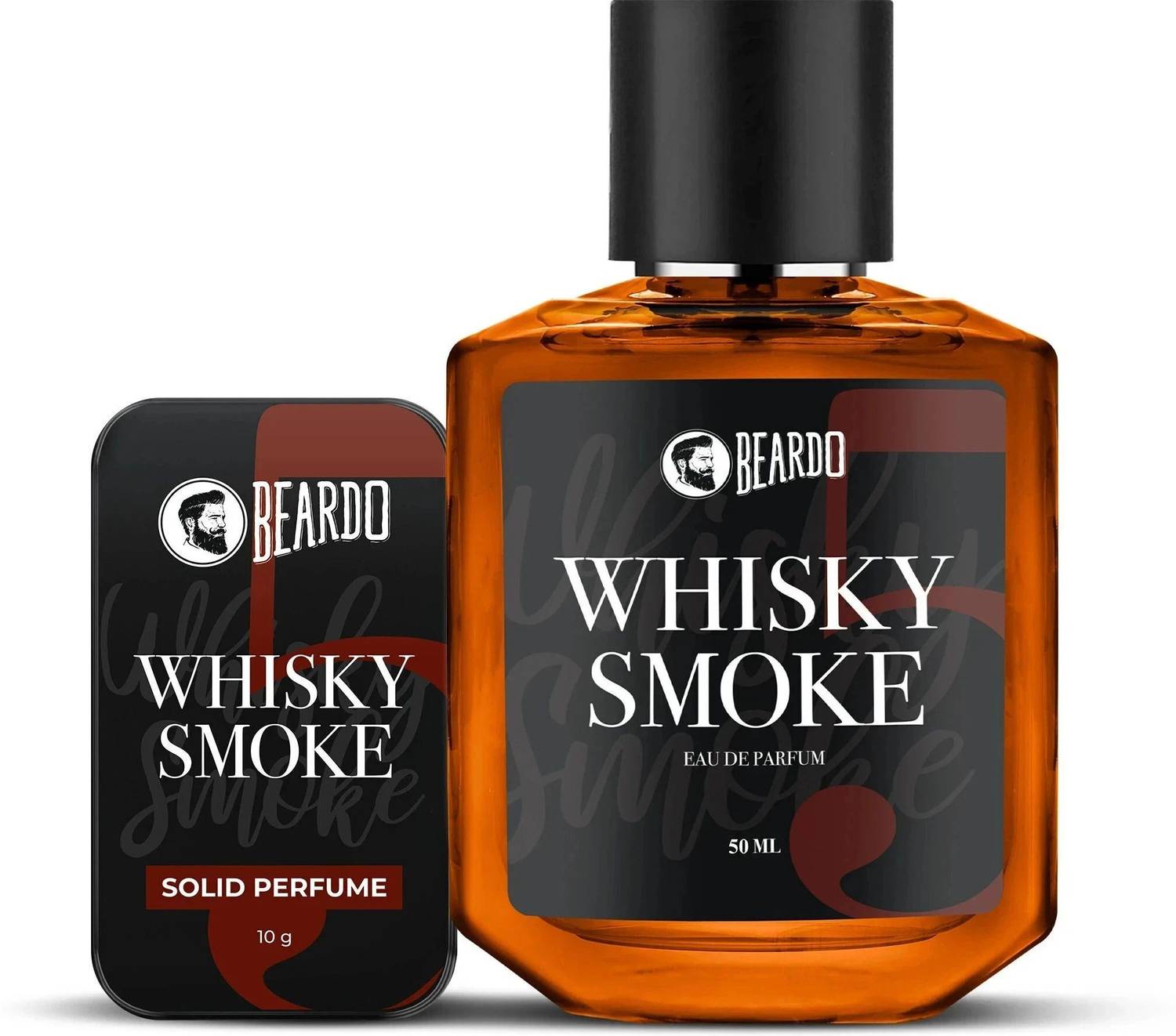 BEARDO Whisky Smoke Solid Perfume 10g, & EDP Strong & Long Lasting Perfume - 50 ml
