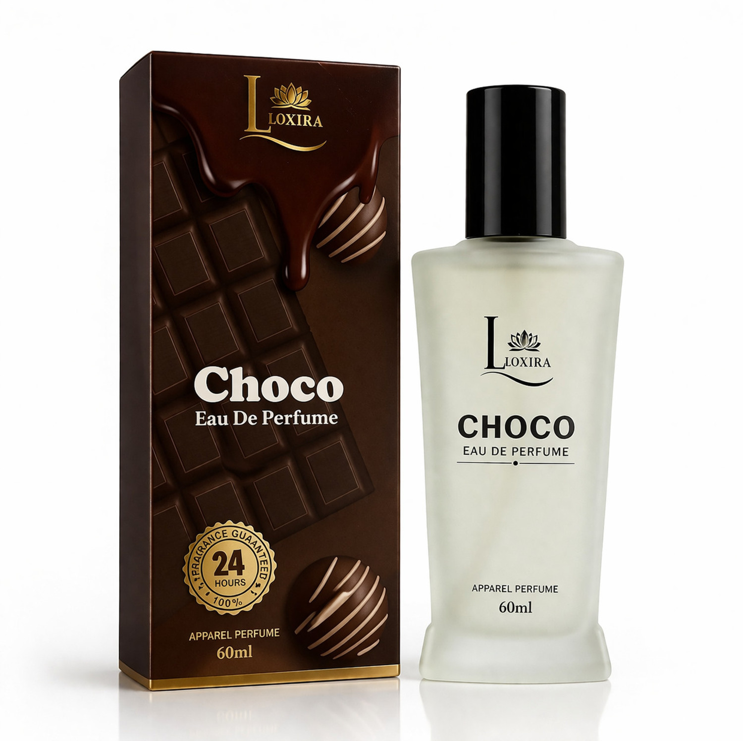 Image of Loxira Choco Eau De Perfume 60ml | Long Lasting Chocolate Fragrance for Men & Women Eau de Parfum - 60 ml