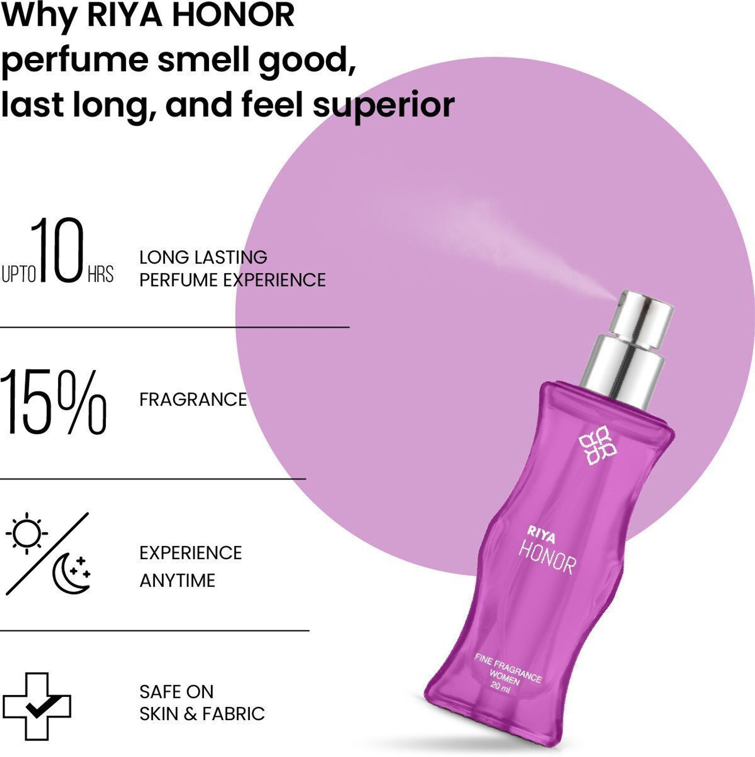 Image of RIYA Honor and Pageant Perfume for Girls| 20 ml Each|Set of 2 |Long Lasting Fragrance Eau de Parfum - 40 ml