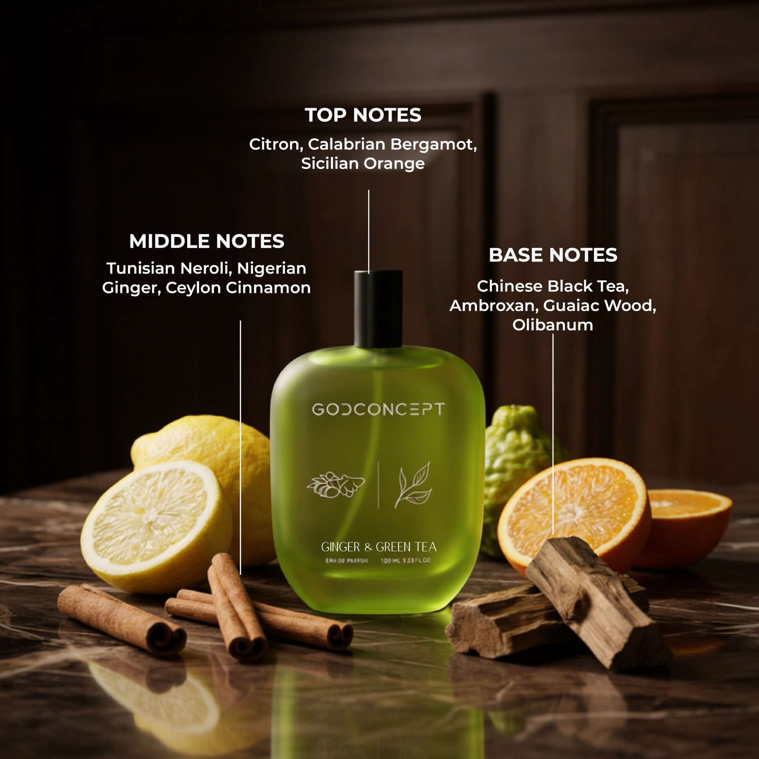 Image of GodConcept Ginger&GreenTea Perfume - 100 ml