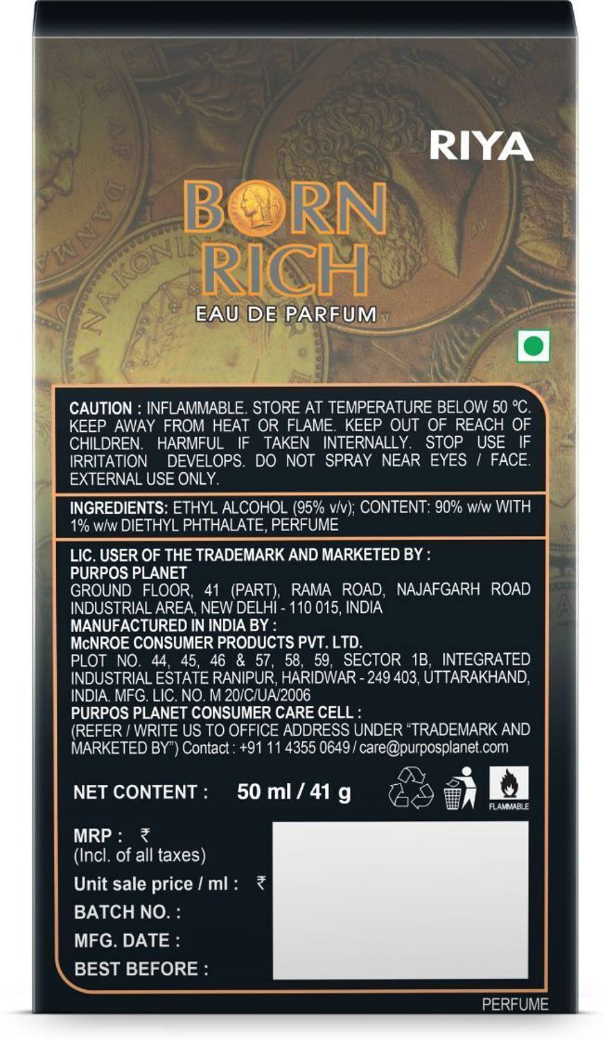 RIYA Born Rich Perfume 50 ml - Image 2