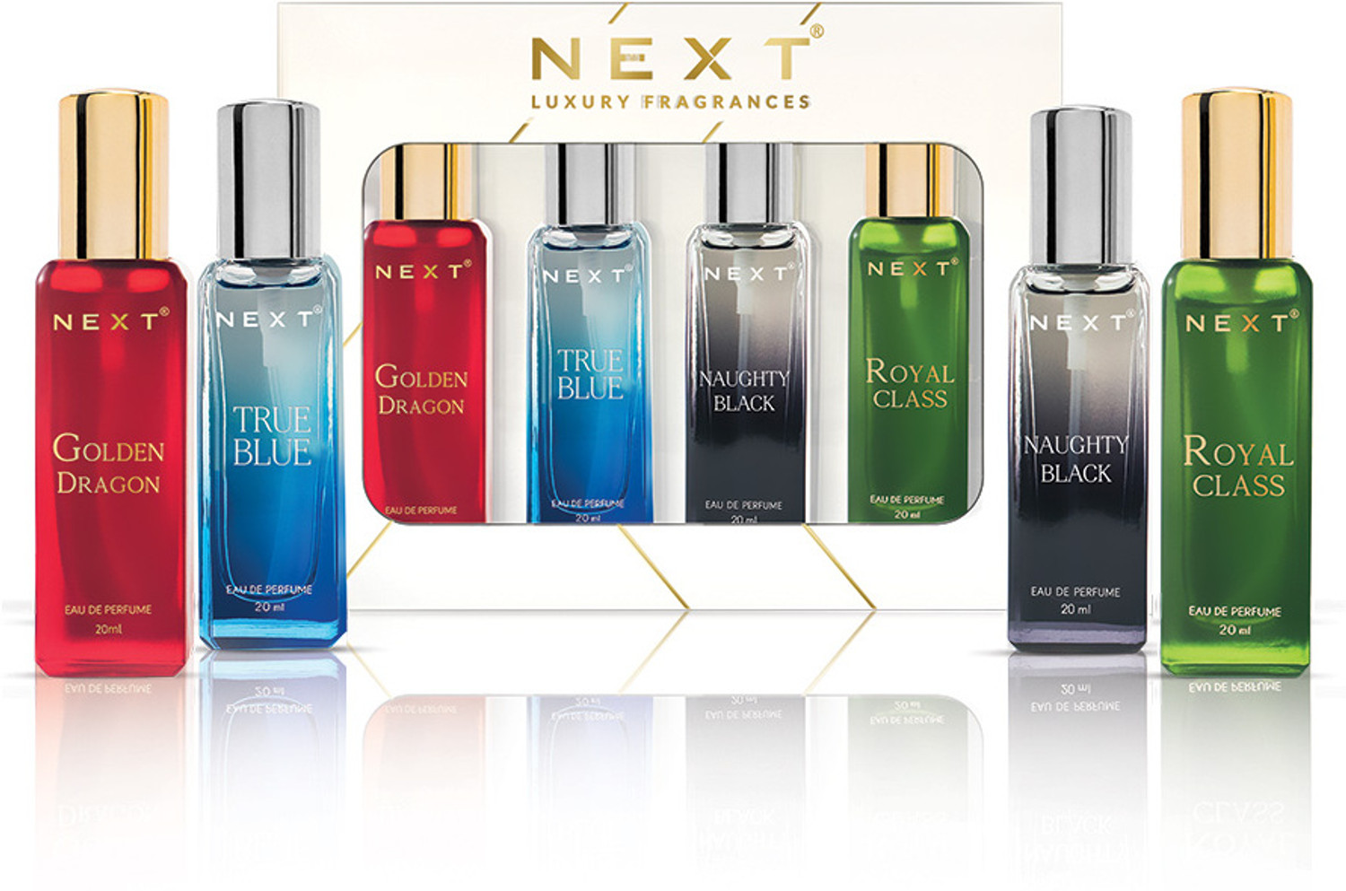 Image of NEXT LUXURY Perfume Fragrances Pack of 4 Eau de Parfum - 80 ml