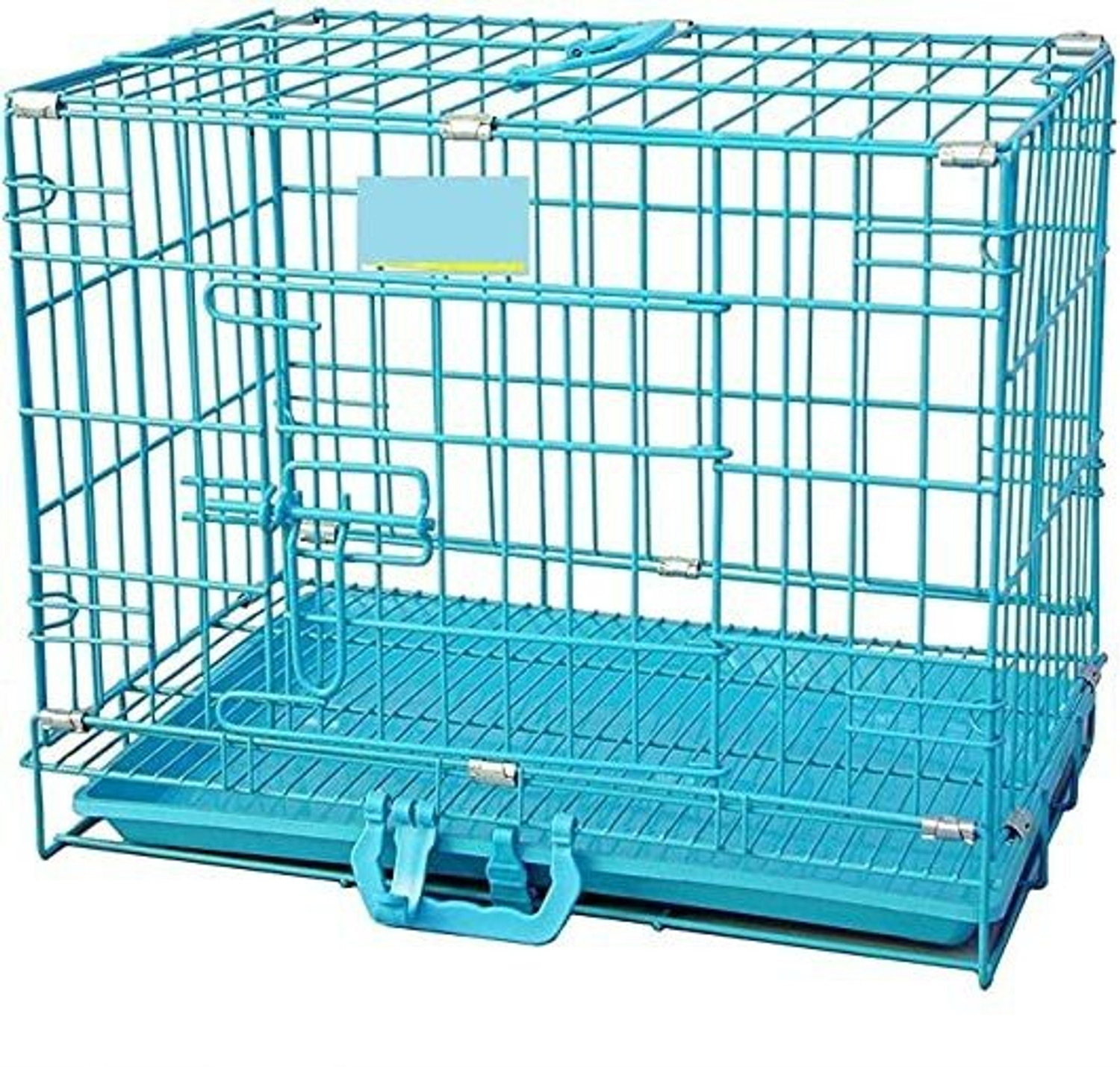 Image of chullbull pet products Single Door Powder Coated with Removable Tray for 1 to 3 Month Hard Crate Pet Crate