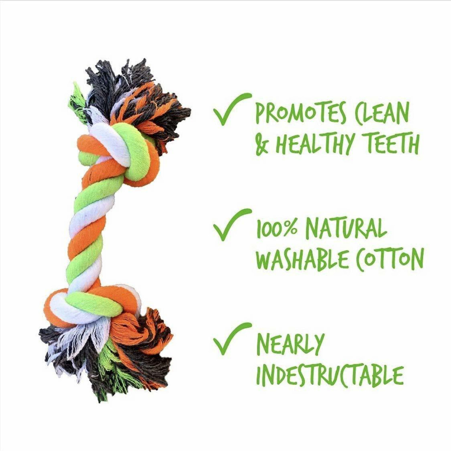 Image of furryangels cotton rope tug toy for small dog , 4 INCH Cotton Chew Toy For Dog