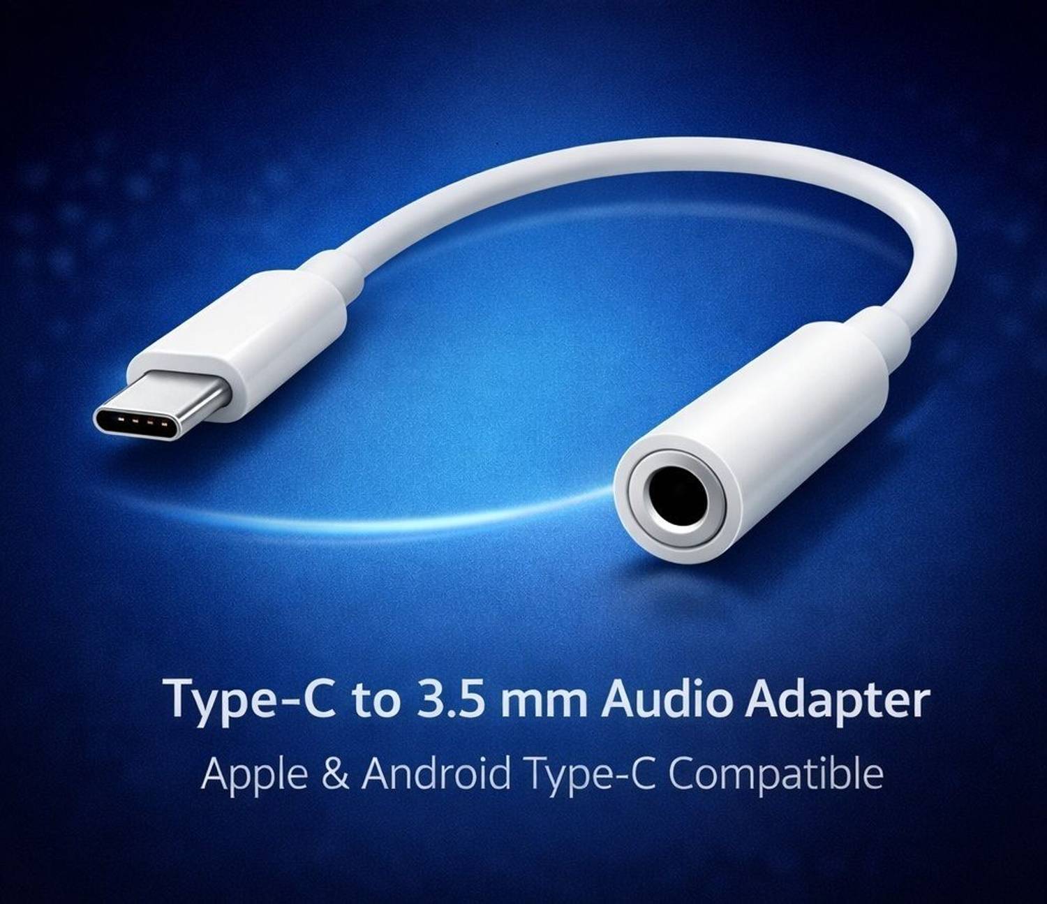 CABTRONICS White USB-C to 3.5mm Earphone Converter – Clear Sound Audio Adapter Phone Converter