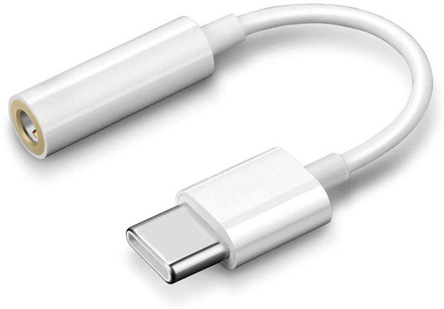 CABTRONICS White USB Type-C to 3.5mm Female Audio Jack Adapter – Hi-Fi Sound Converter Phone Converter