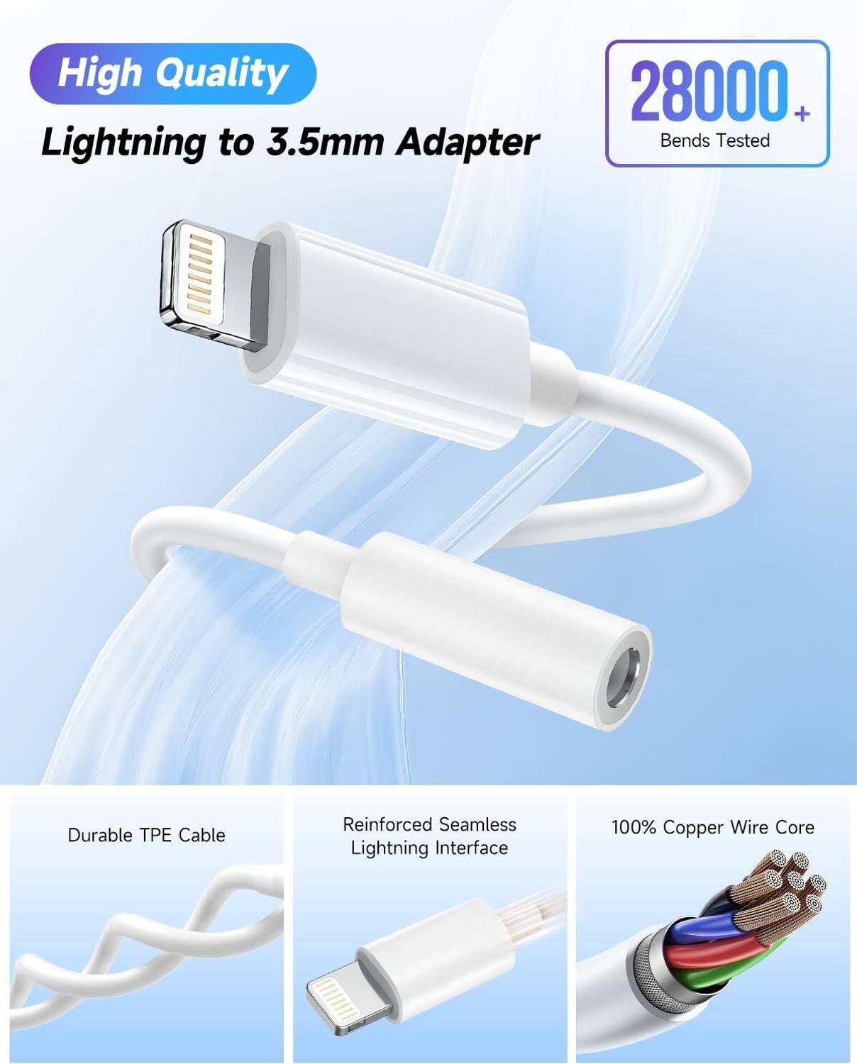 IMMUTABLE Multicolor Headphone Jack Adapter - Image 3