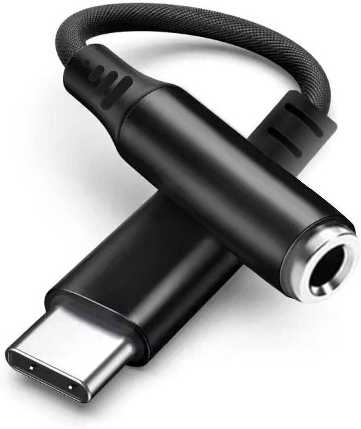 CABTRONICS Black Type C to 3.5mm Audio Jack Cable, DAC Headphone/Earphone Converter Adapter_02 Phone Converter