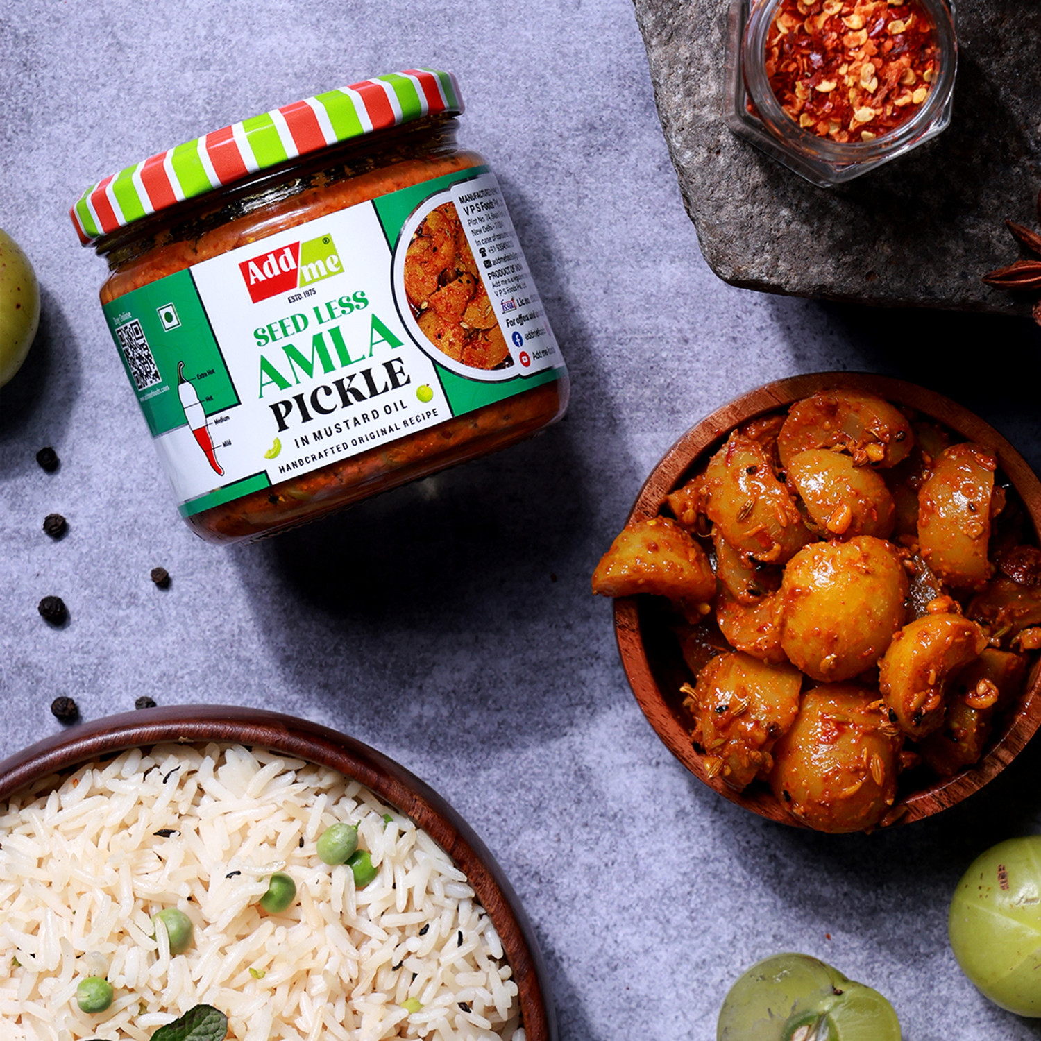 Image of Add me Seed Less Amla Pickle in Mustard Oil 300gm | Handmade awle ka achar Glass Jar Amla Pickle