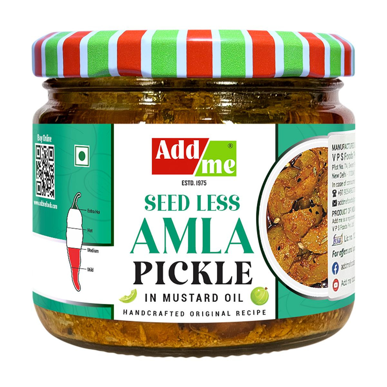 Image of Add me Seed Less Amla Pickle in Mustard Oil 300gm | Handmade awle ka achar Glass Jar Amla Pickle