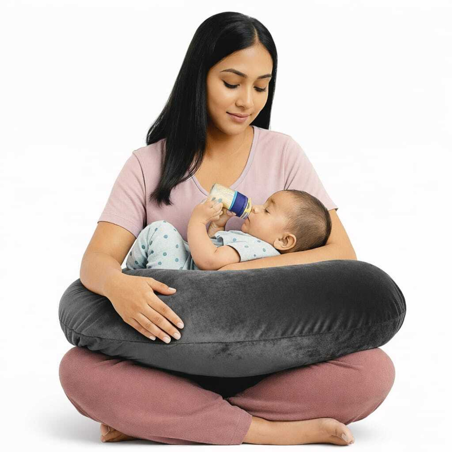 Image of GOLDENHUB Baby Nursing Feeding Pillow | Removable cover| Support Breastfeeding & New Moms Breastfeeding Pillow