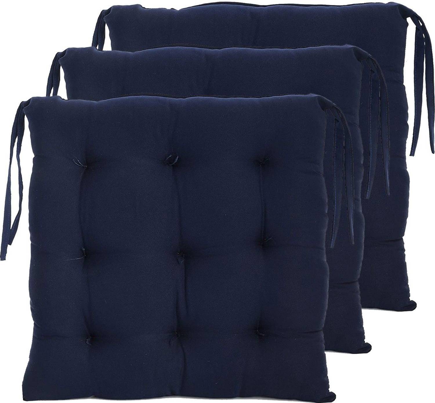 BHEBHA Microfibre Chair Pad Pack of 3 Solid