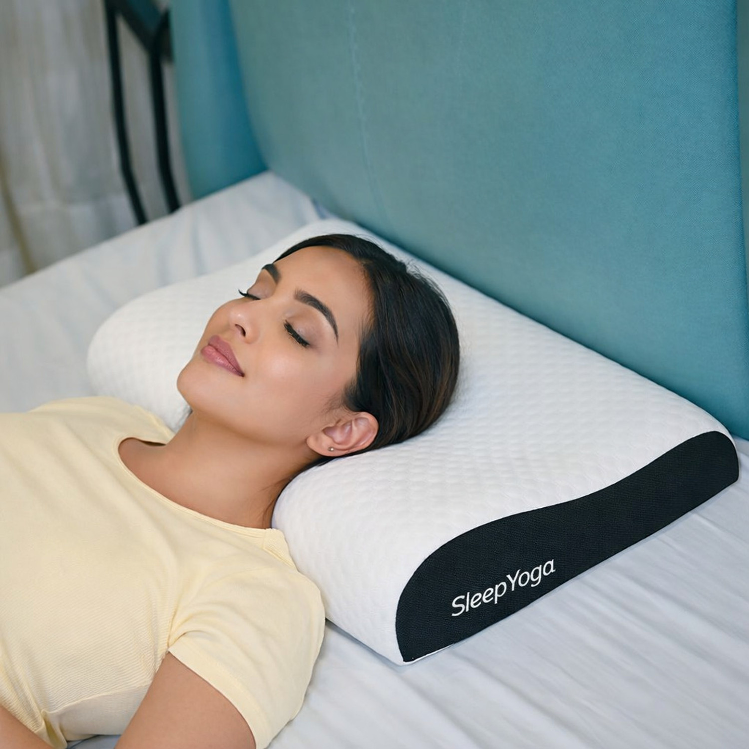 Image of sleepyoga OrthoContour Memory Foam Pillow /Cervical Support Contour Pillow /NeckCare Head Support