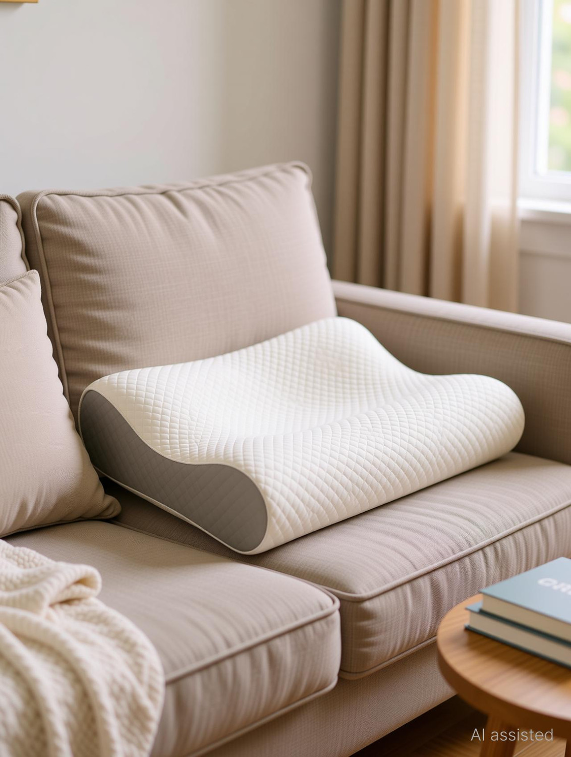 Image of GROKBASKET Memory Foam Orthopaedic Pillow Pack of 1 Solid Soft Memory Pillow