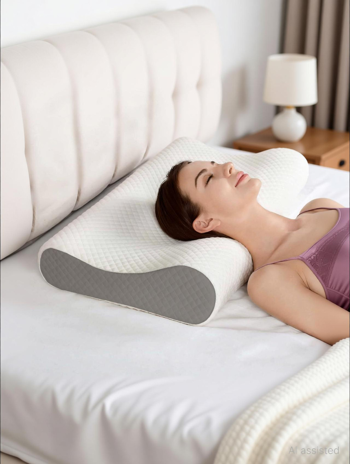 Image of GROKBASKET Memory Foam Orthopaedic Pillow Pack of 1 Solid Soft Memory Pillow