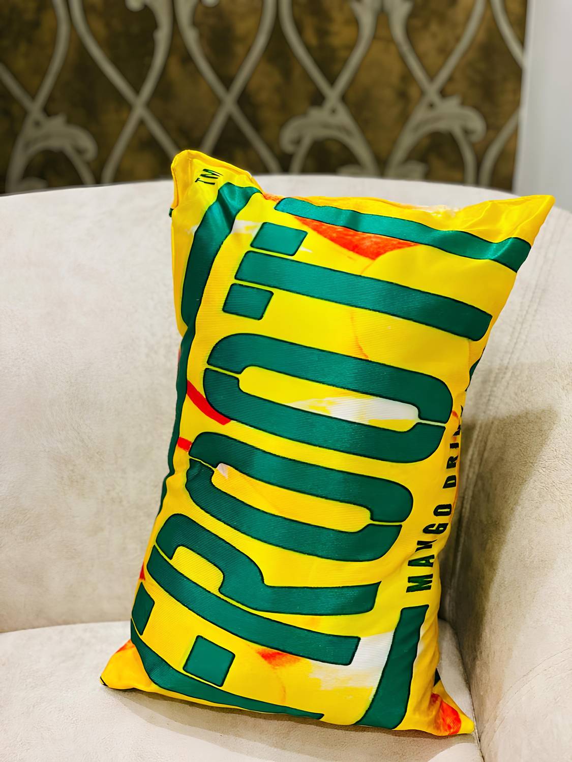 AARAVI TRADERS Microfibre Cushion Pack of 1 Toons & Characters PACK OF 1 FROOTI PILLOW FOR KIDS