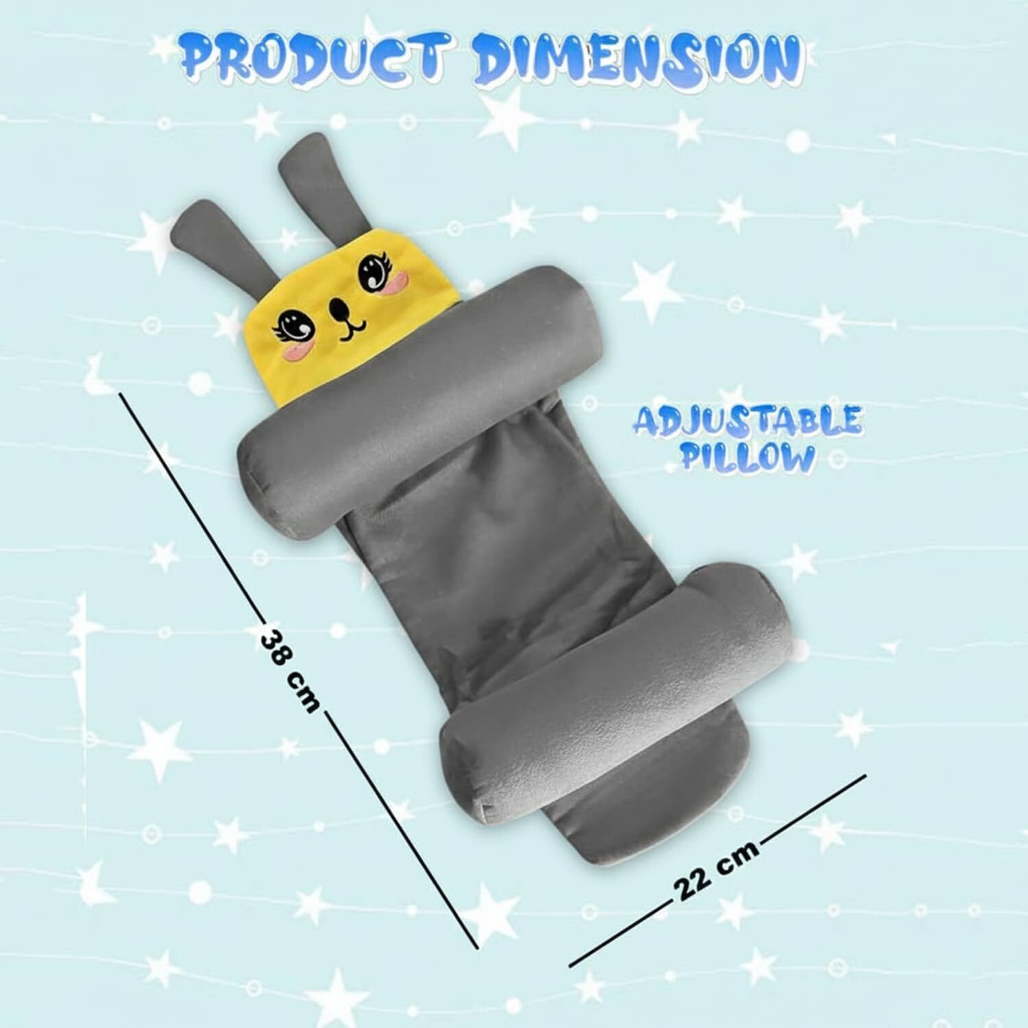 Image of Leewon Cotton Baby Pillow Pack of 1 Animals Baby Neck Pillow