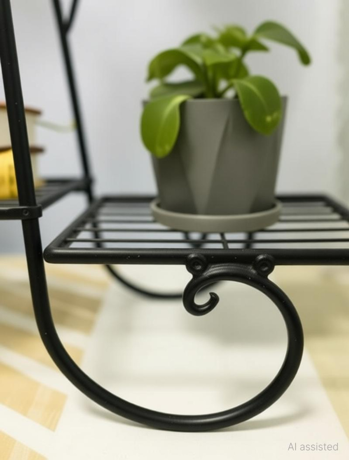Image of OKASHA Elegant Iron Plant / Pot / Gamla Stand, Indoor (WITHOUT POTS) Plant Container Set