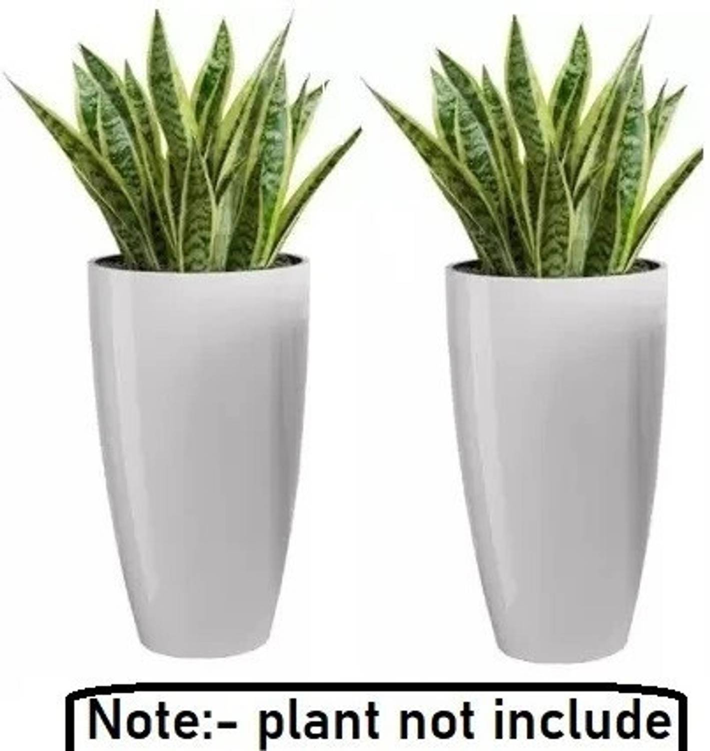 Atharvaplants White Plastic Tower Pot of 8.5 inch Flower Pot for indoor and outdoor space Plant Container Set