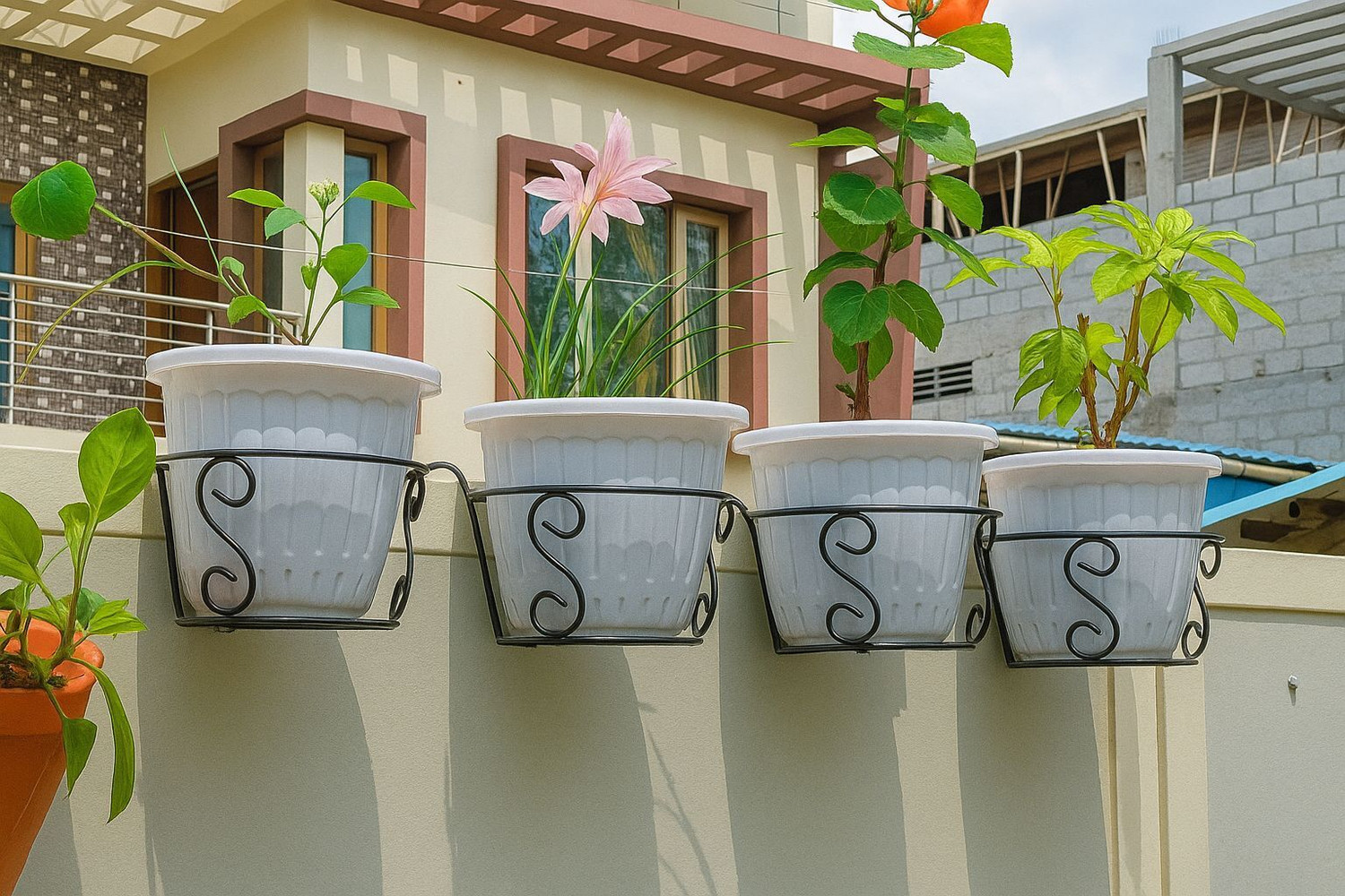 Image of NEW GULSHAN HANDICRAFTS Hanging plant stand for living room, plant stand for balcony Plant Container Set