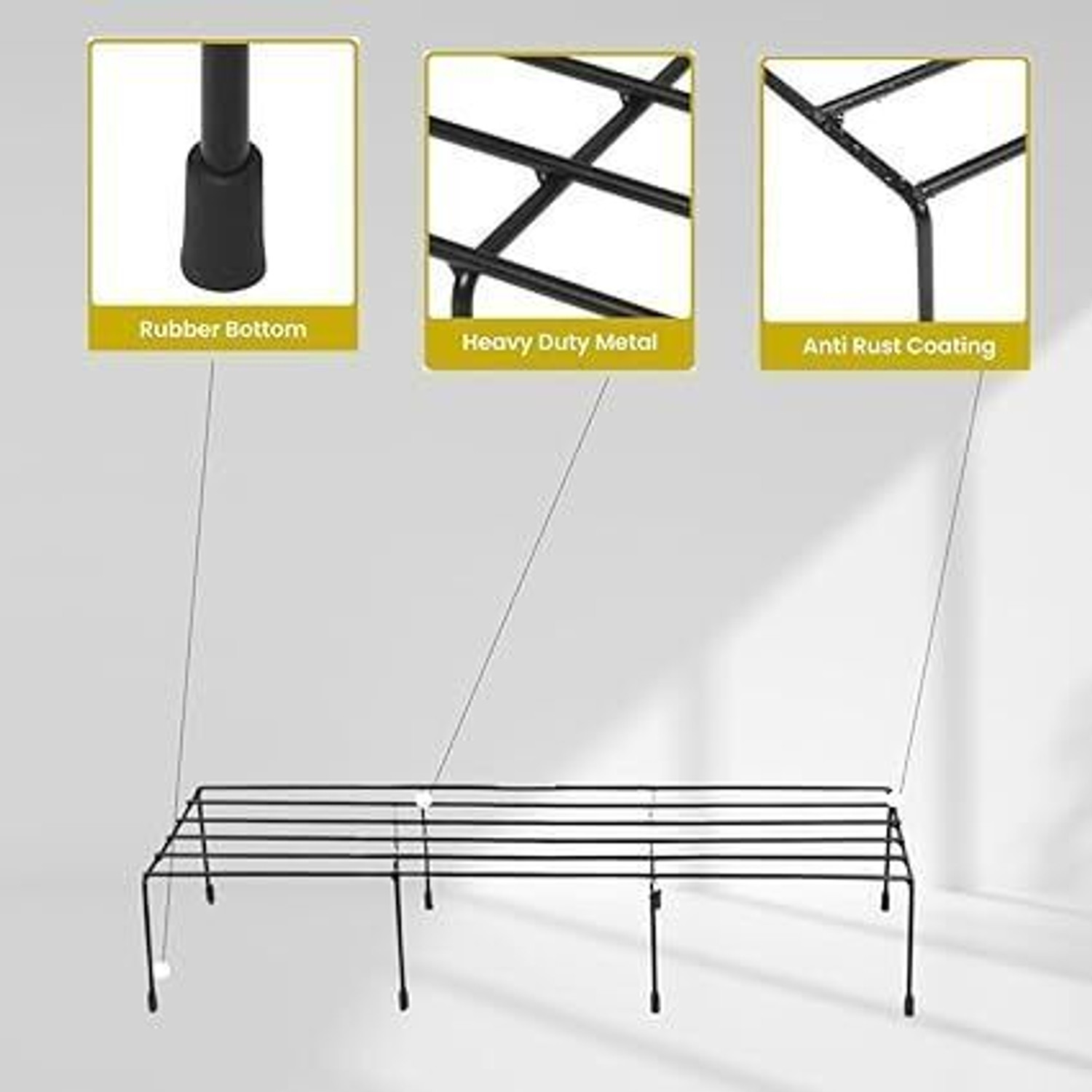Image of Brizocraft creative craft Metal Plant Stand for Balcony with 7 Layer Coating Plant Container Set (Pack of 16, Metal)